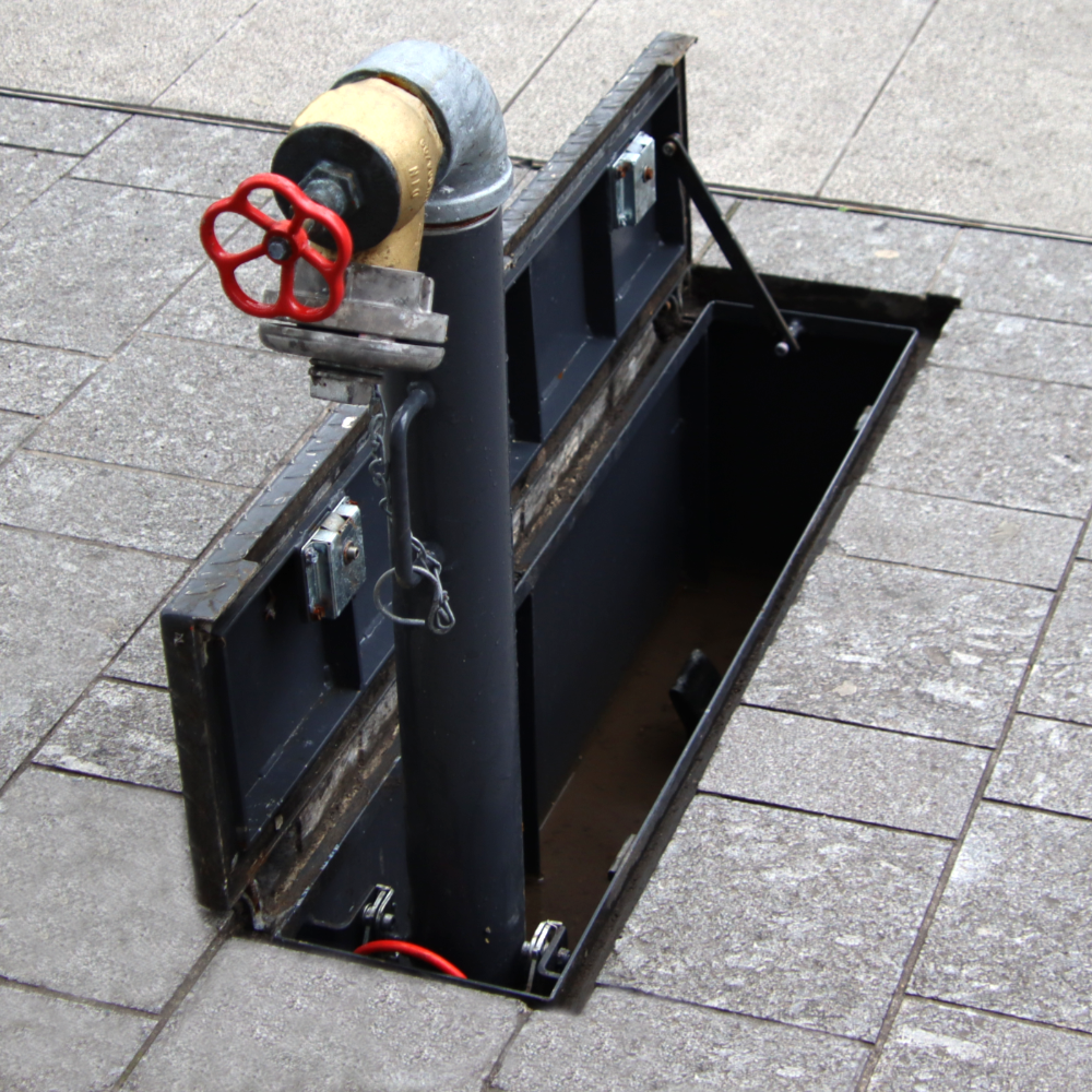 Droge blusleiding voedingspunt